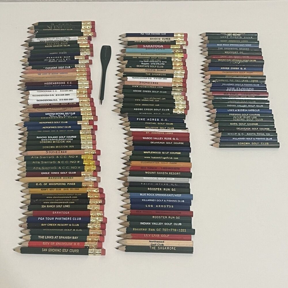 Golf Course Country Club Pencils Lot of 100+ Collection Misc States USA